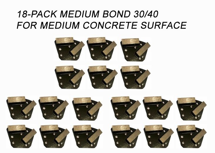 18-Pack! Diamond Grinding Discs For Bolt-on Grinder Medium Surface Grit 30/40