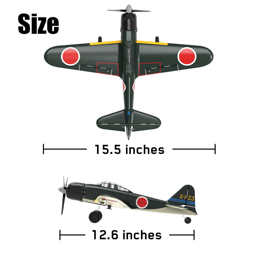 VOLANTEX 2.4G 4CH WWII A6M Zero Fighter Remote Control Aerobatic RTF RC Plane