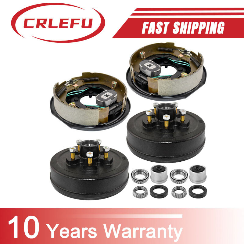 Pair 10"X2-1/4" Electric brakes & Trailer 5 on 5 Hub Drum Set for 3500 lbs axle