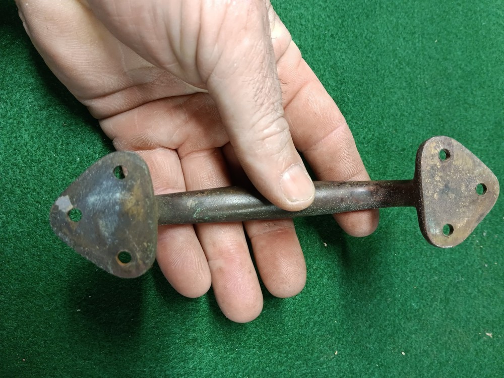 vintage heavy brass door pull