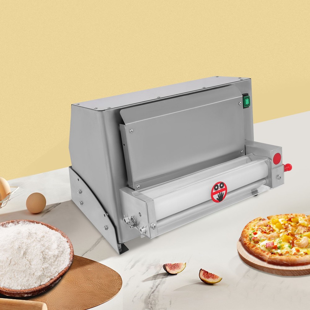 110V Automatic Pizza Dough Roller Sheeter Pastry Press Making Machine 3-12 in
