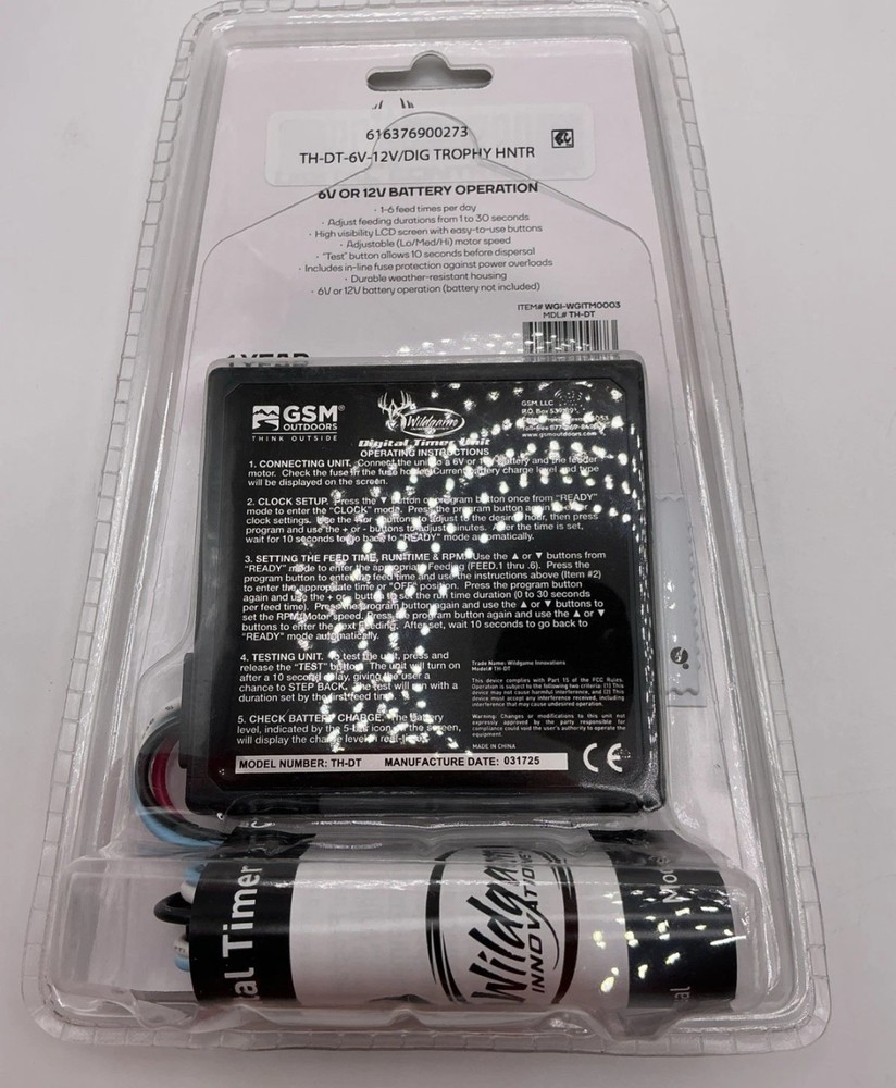 Wildgame Innovations TH-ST 6V or 12V Digital Timer Controller