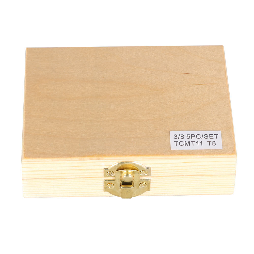 5pcs 3/8" Lathe Indexable Carbide Insert + Turning Tooling Bit Holder Set