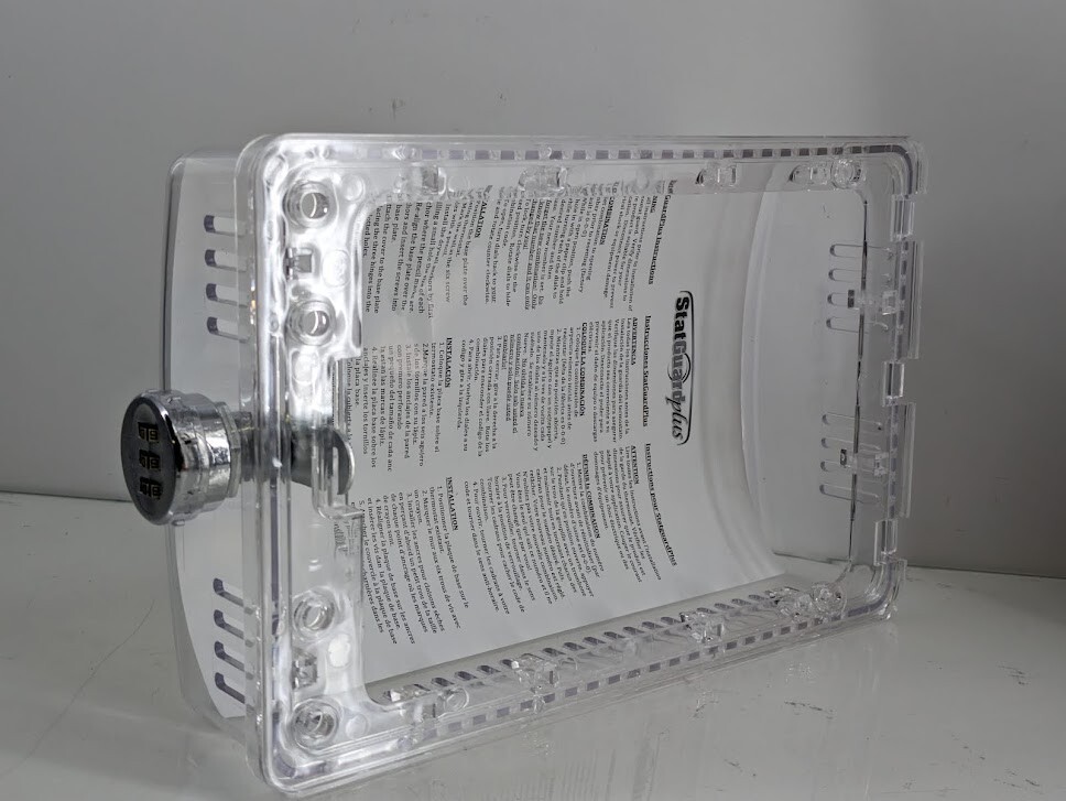 StatGuardPlus Universal Thermostat Guard Clear Changeable with Combination Lock