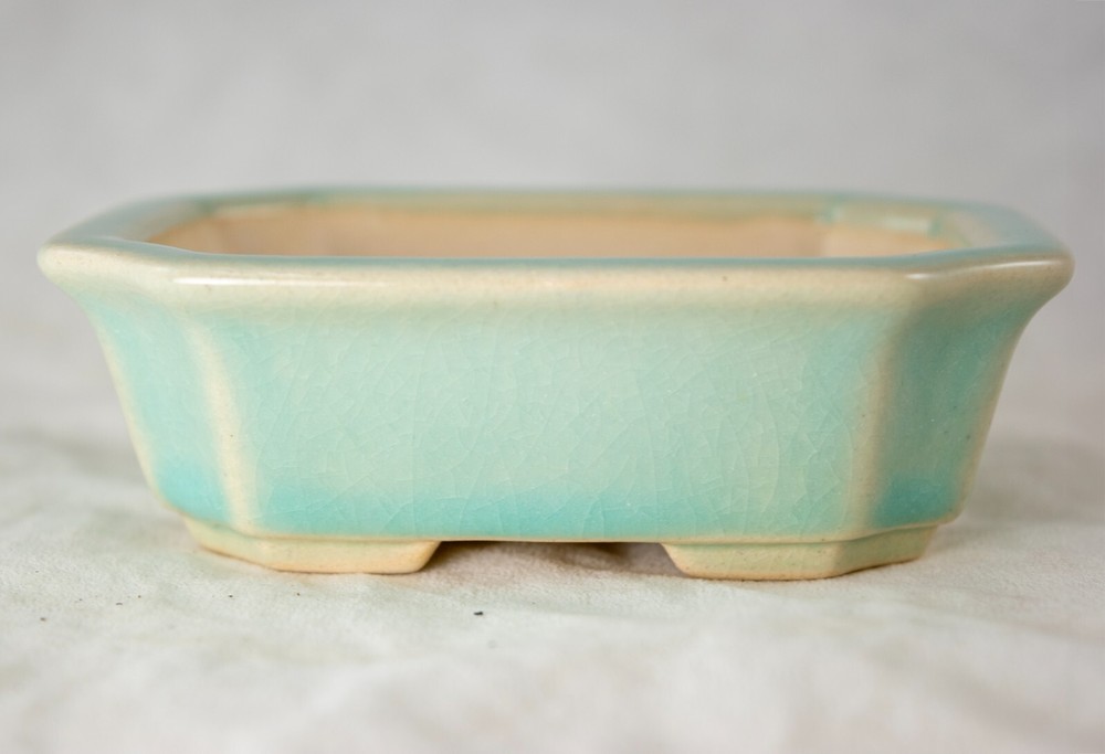 Fine Rectangular Cactus & Succulent, Mame Bonsai Pot + Mesh 4.25"x 3.5"x 1.25"