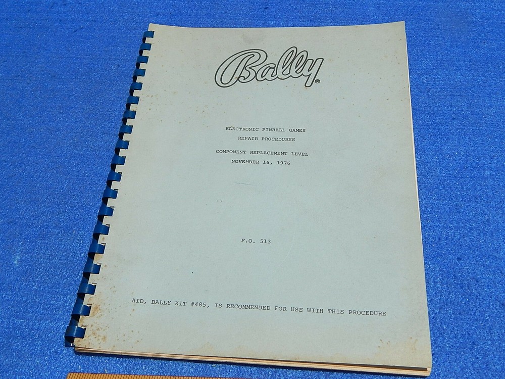 1976 Bally Electronic Pinball Games Repair Procedures Component ReplacementFO513