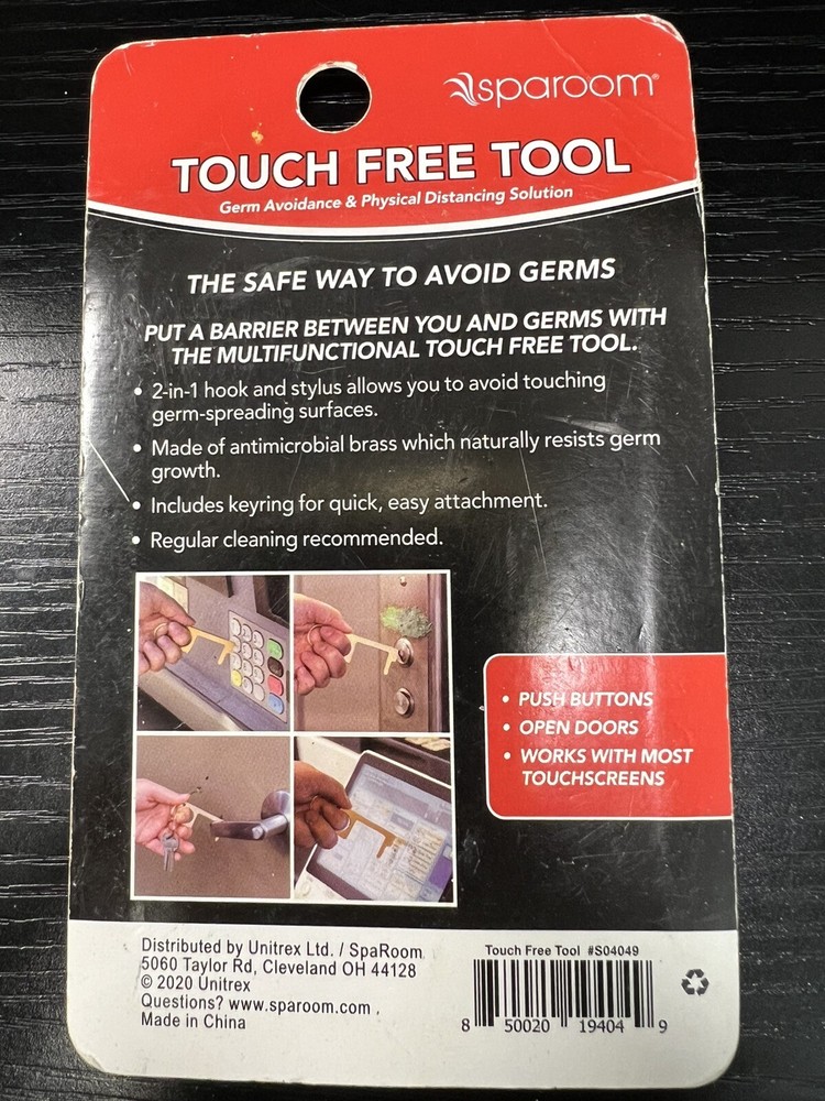 Sparoom Touch Free Brass Tool for Germ Avoidance & Physical Distancing Solution