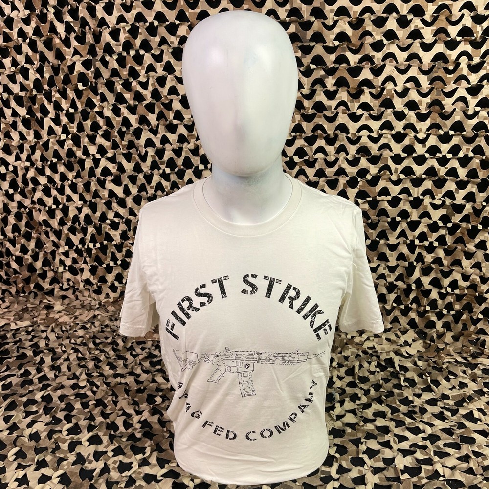 NEW First Strike T-Shirt - Vin White - Large
