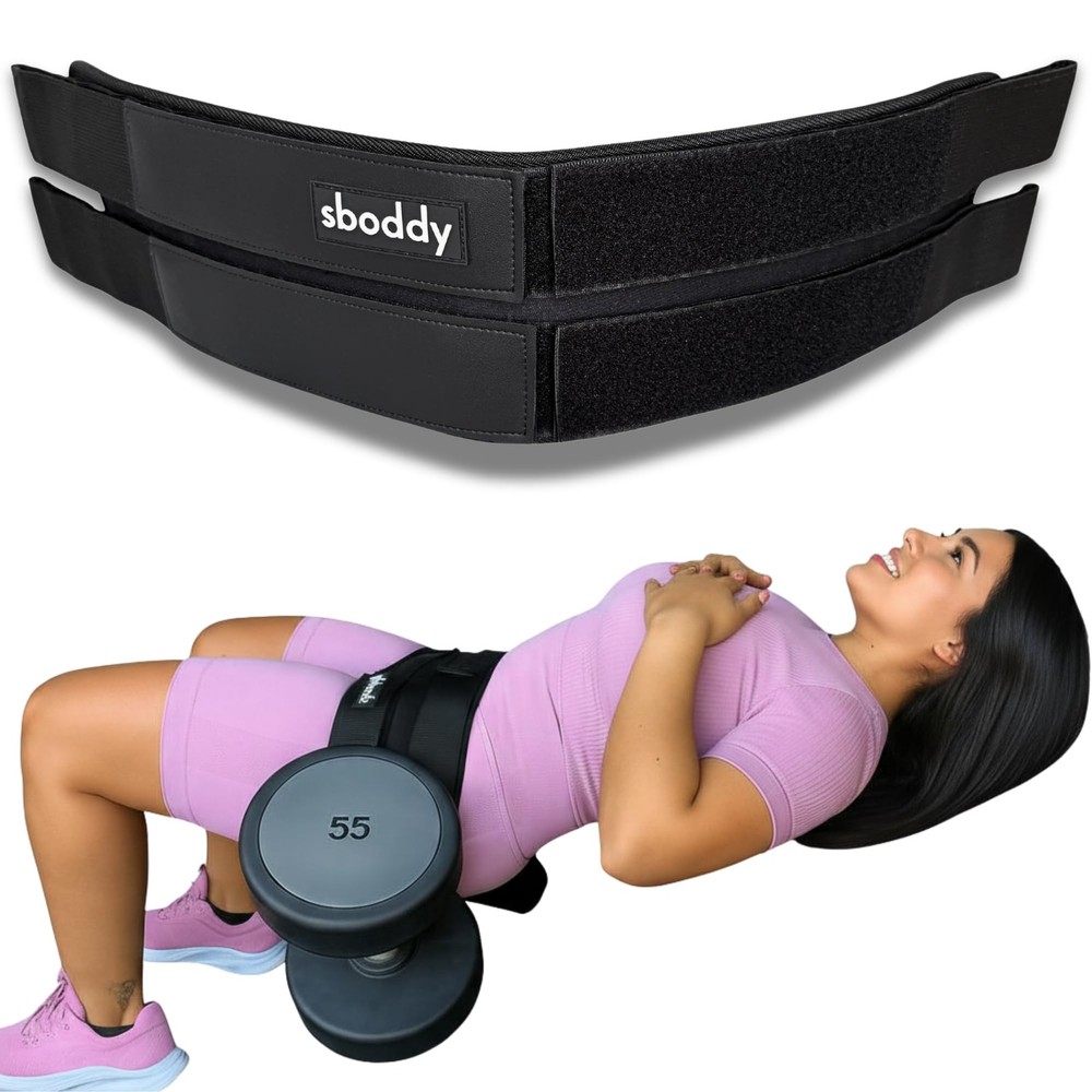 Hip Thrust Belt with Dual-Strap Design – Booty Builder for Heavy Dumbbells, K...