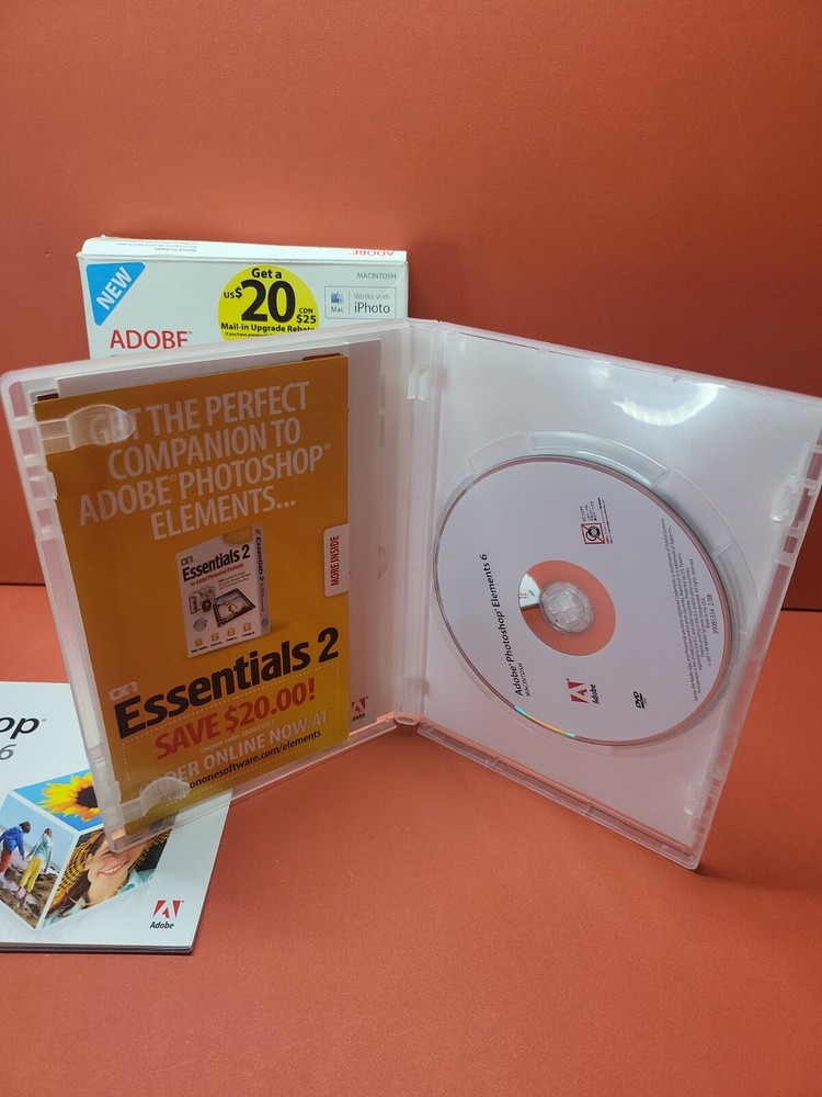 Adobe Photoshop Elements 6 (Mac, 2008) Complete In Original Box