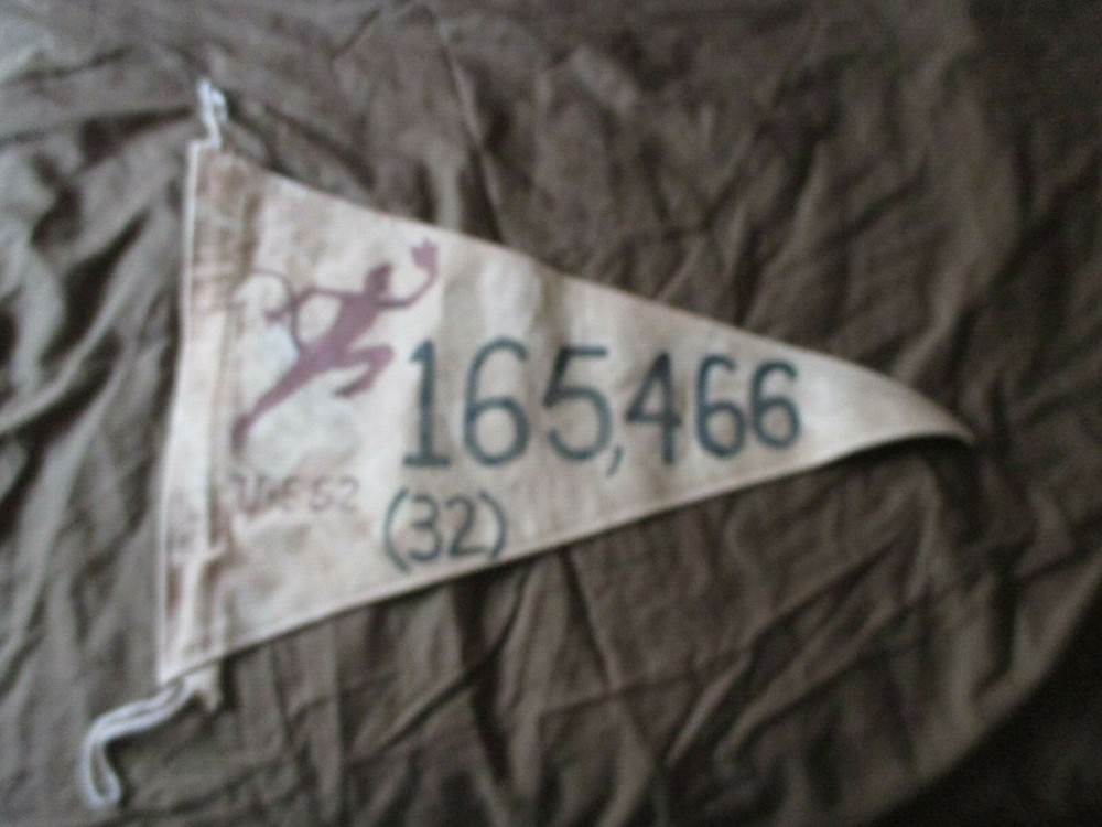 WWII GERMAN U-BOAT U-552 RUNNING RED DEVIL 165,466 TON COMMAND FLAG