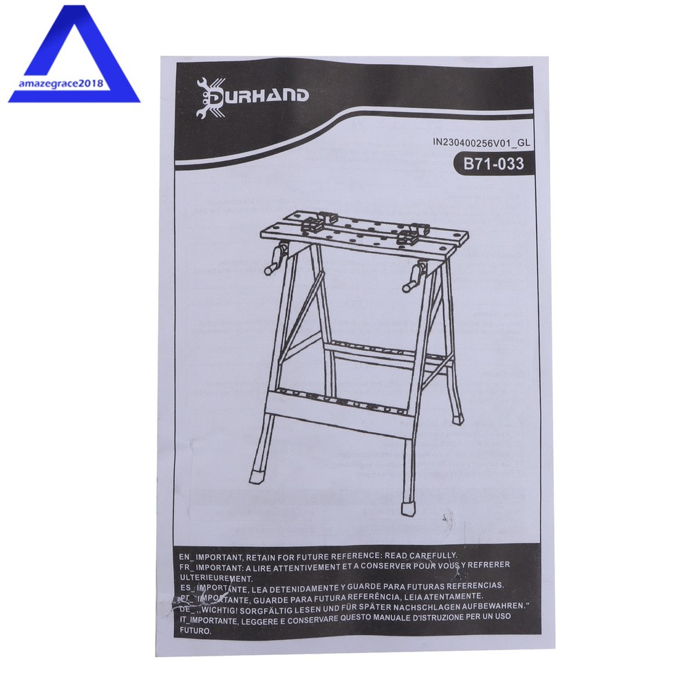 220lbs Folding Workbench,Vise Garage Steel Work Table Workshop Tool Storage