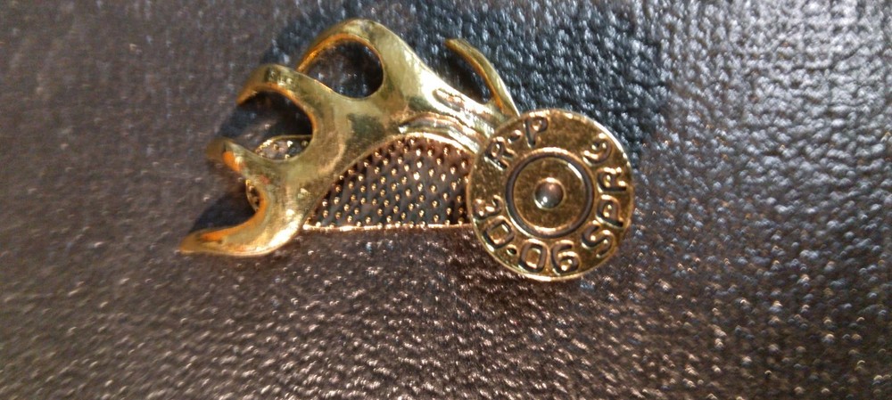 BRASS ANTLER HAT PIN / CLIP NEW