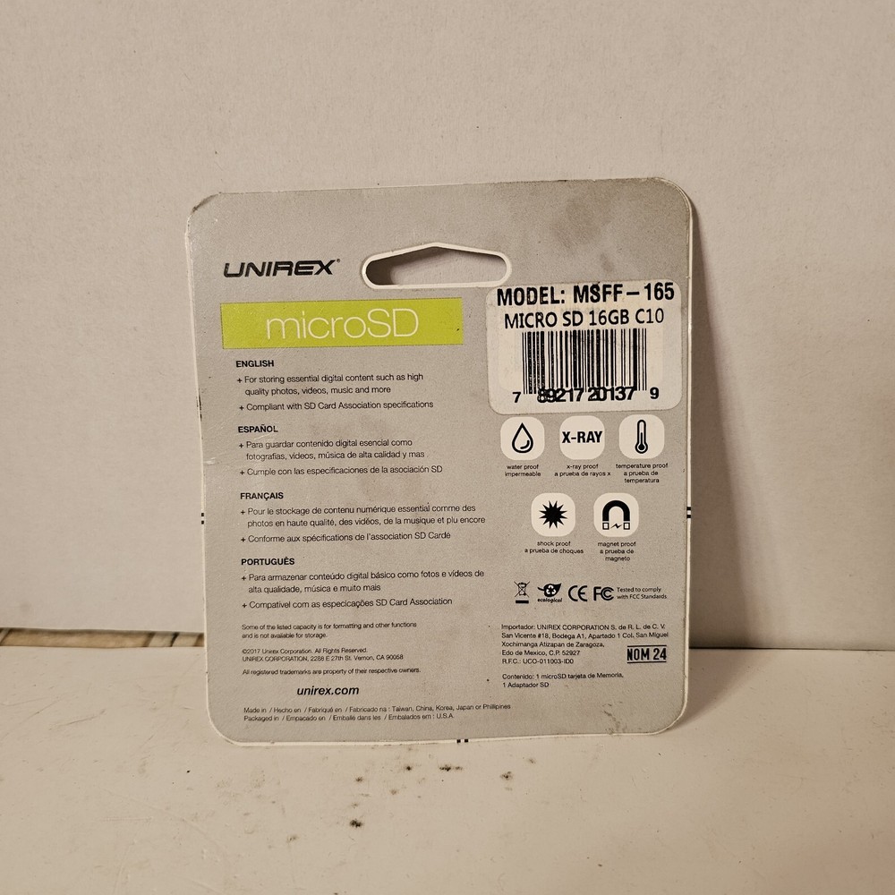 UNIREX microSD with SD Adapter 16 GB