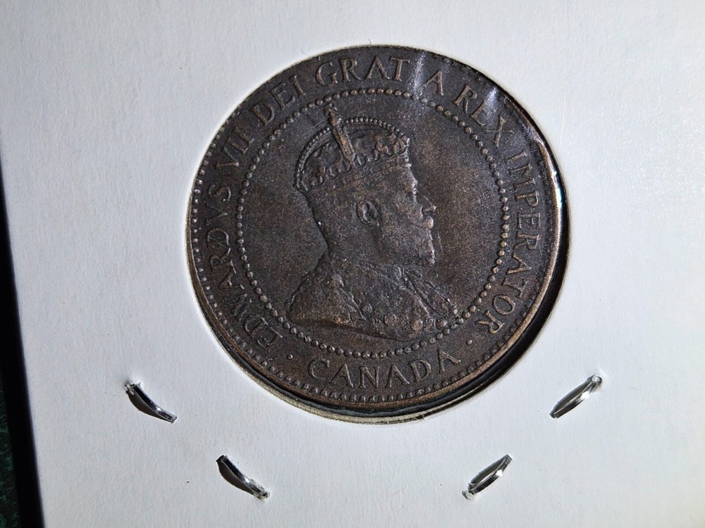 1904 Canada One Cent Queen Victoria Large Cent "EF"