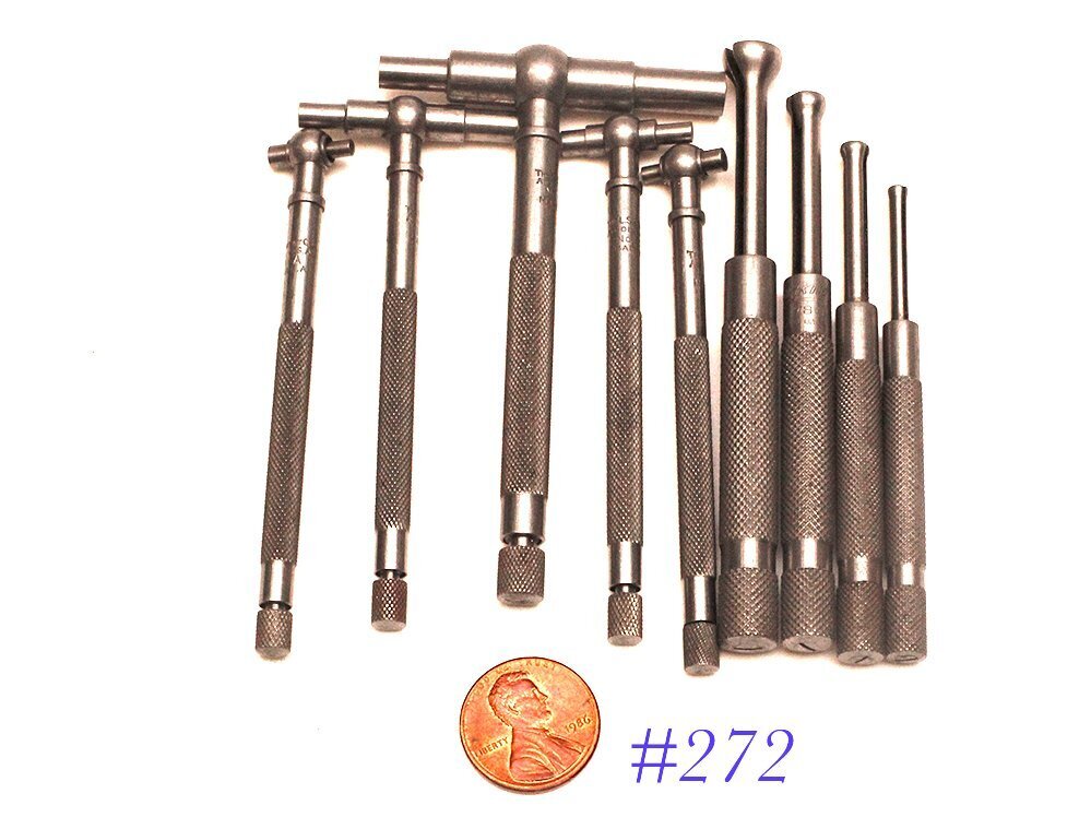 STARRETT 229 9pc SET machinist TOOLS TELESCOPING tool pieces