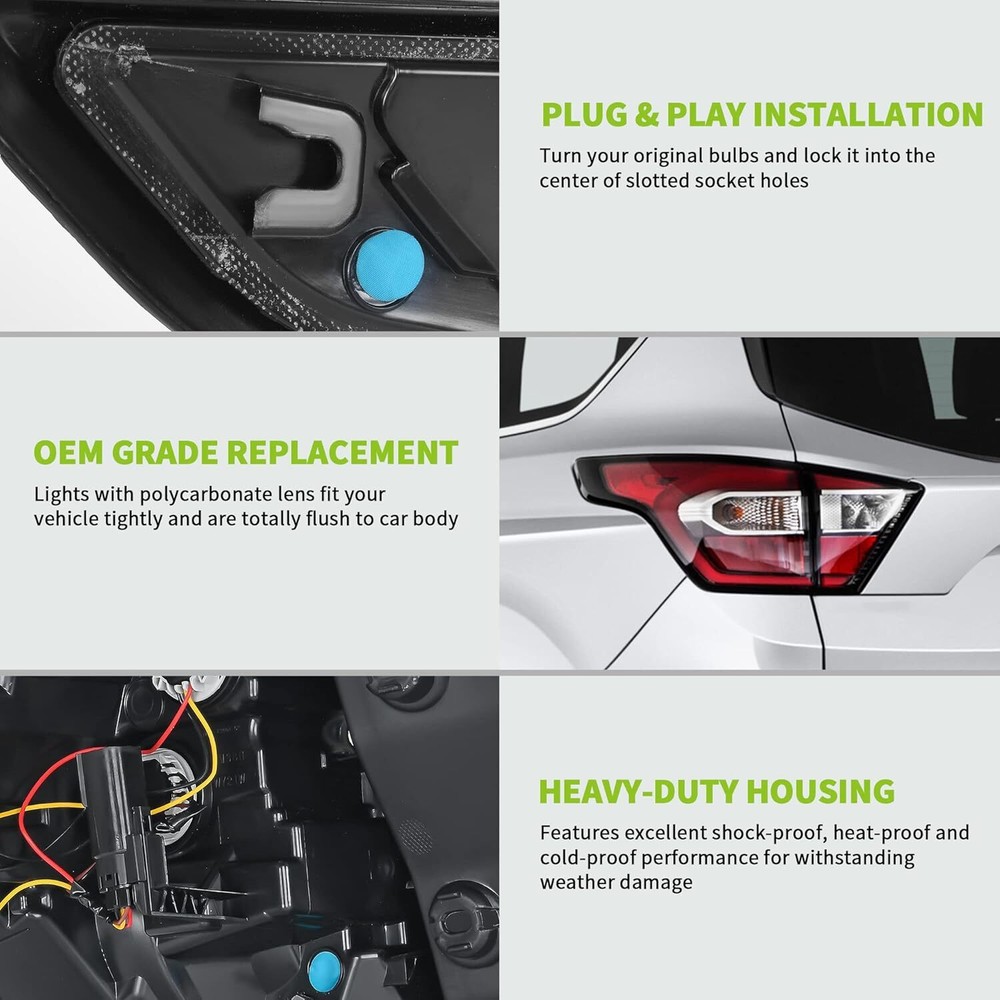 17-19 Ford Escape Outer Tail Light Left Driver Side