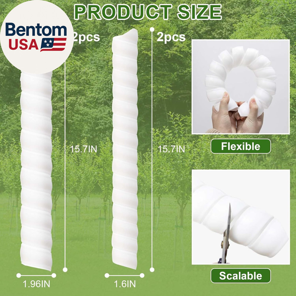 4/6/8 Pcs Tree Trunk Protector-2 Size Plastic Spiral Tree Guard Tree Trunk Prote
