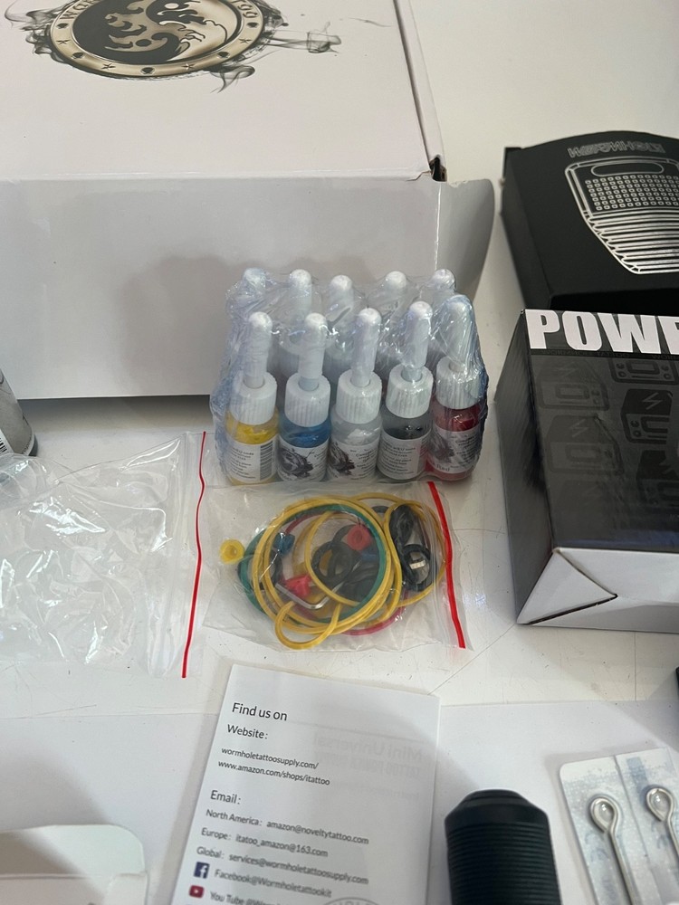 NEW OPEN BOX WORMHOLE TATTOO KIT
