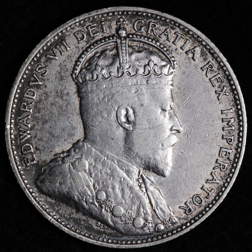 1910 Canada SILVER Twenty Five Cents XF E331 VIKCH