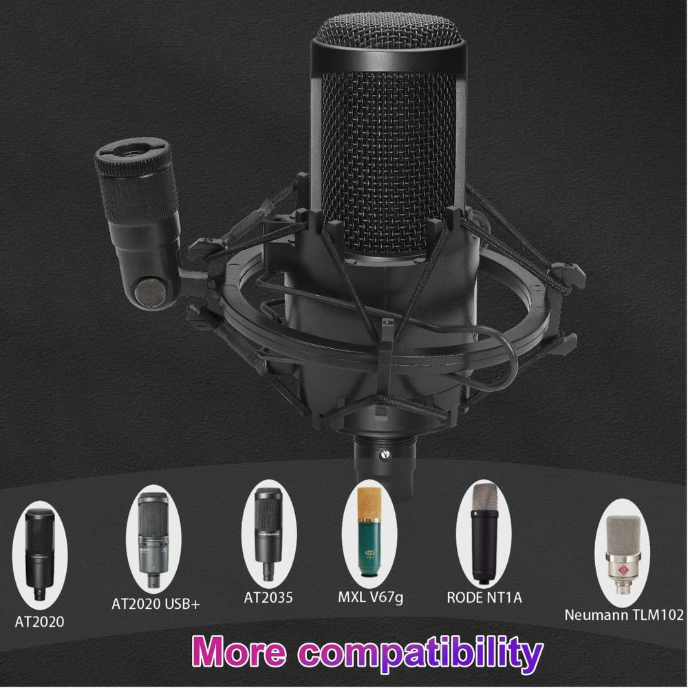 Universal Mic Microphone Shock Mount Clip for Home Studio Podcast Recording