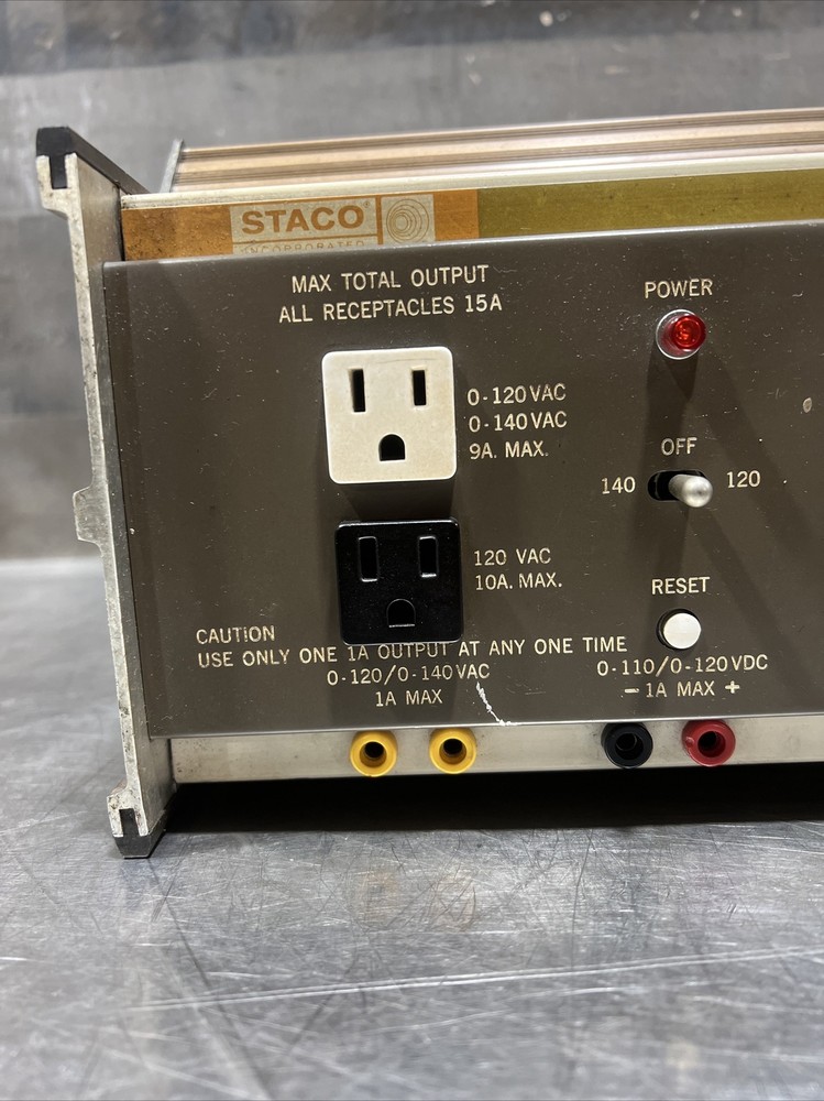 Staco e1010v volt amp meter ac power source adjustable calibrator Used Surplus