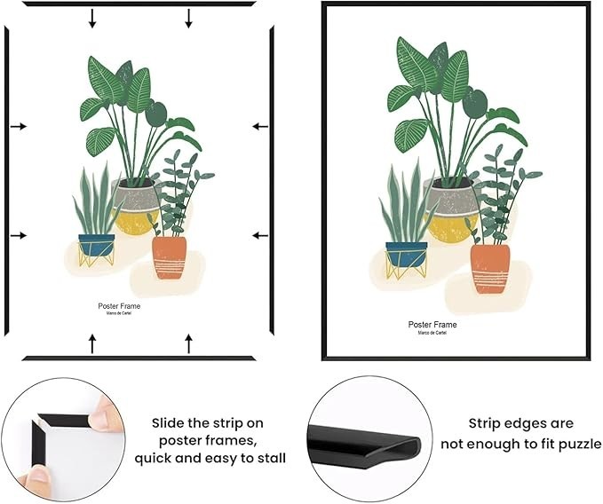 Mainstays – 18x24 Picture Frame – Black Flat Profile Wall Photo Frame