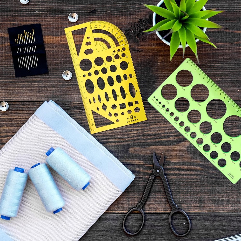 Circle Template Plastic Circle Stencil Multifunctional Circle Template for Dr...