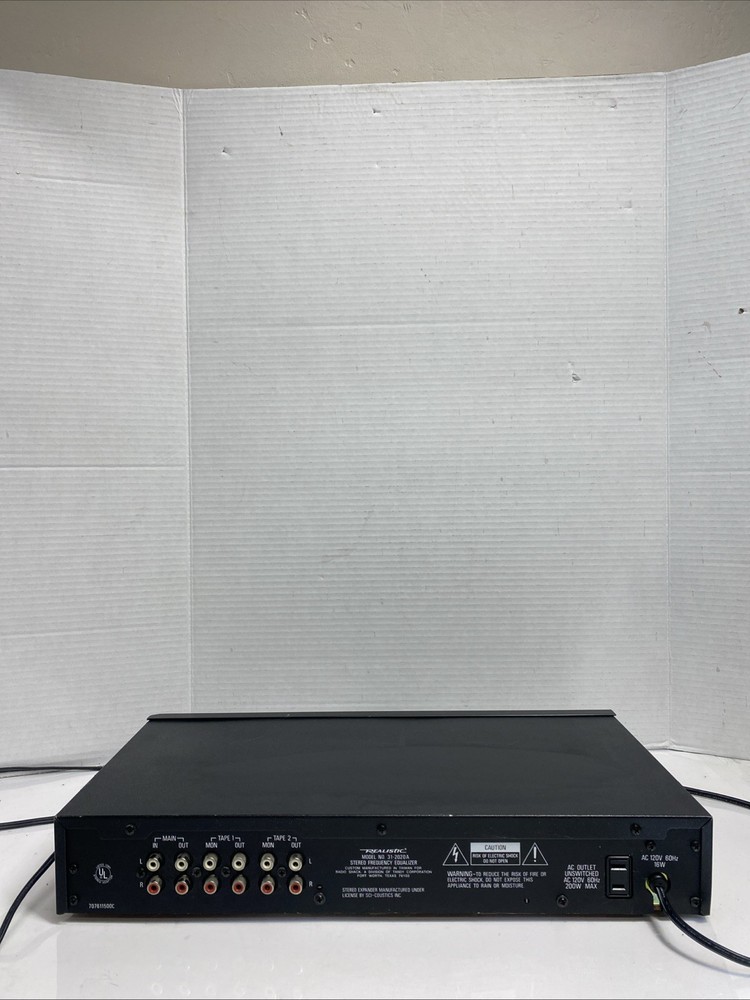 Realistic Dual 10 Band Stereo Frequency Equalizer 31-2020A . Tested. Works