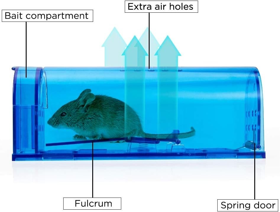 2-Pack Humane Mouse Trap - Safe, No-Kill, Indoor & Outdoor Use - Reusable & E...