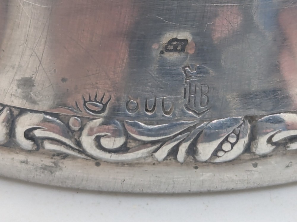 Antique Paneled German 800 Silver Napkin Ring