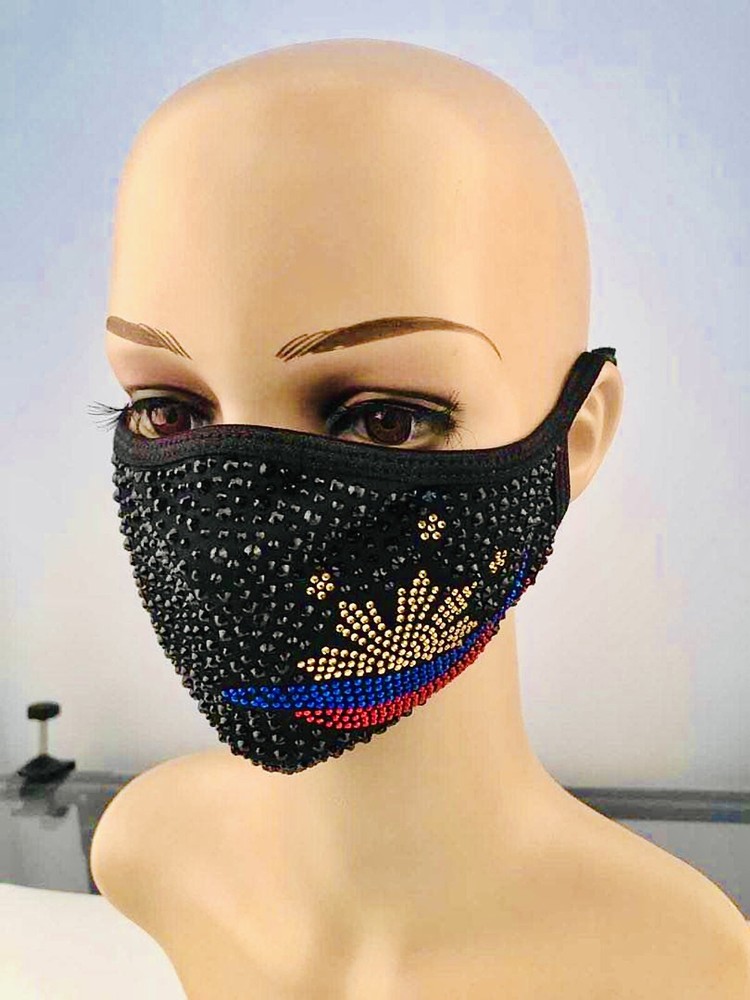 Pinoy Pride Rhinestone Bling Mask