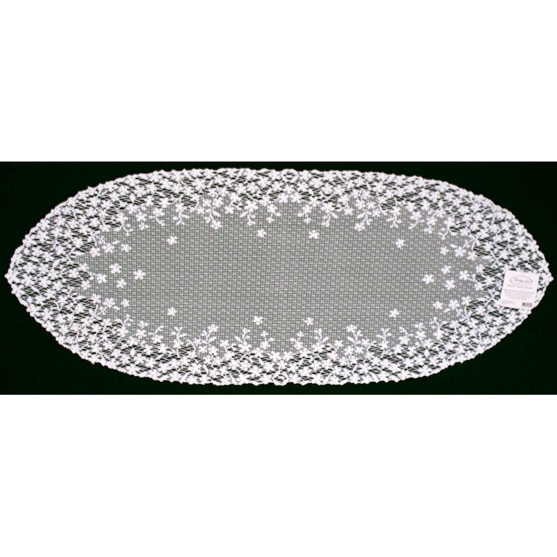 Blossom Table Runner 12x30 White Heritage Lace NWT