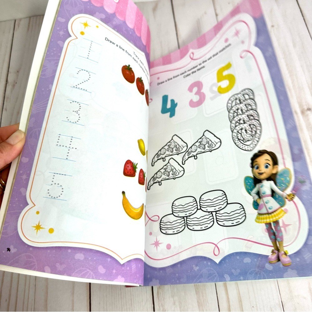 Bundle of 2 Kids Pre-K Learning Workbooks Math Basic Concepts & ABC Dot-To-Dots