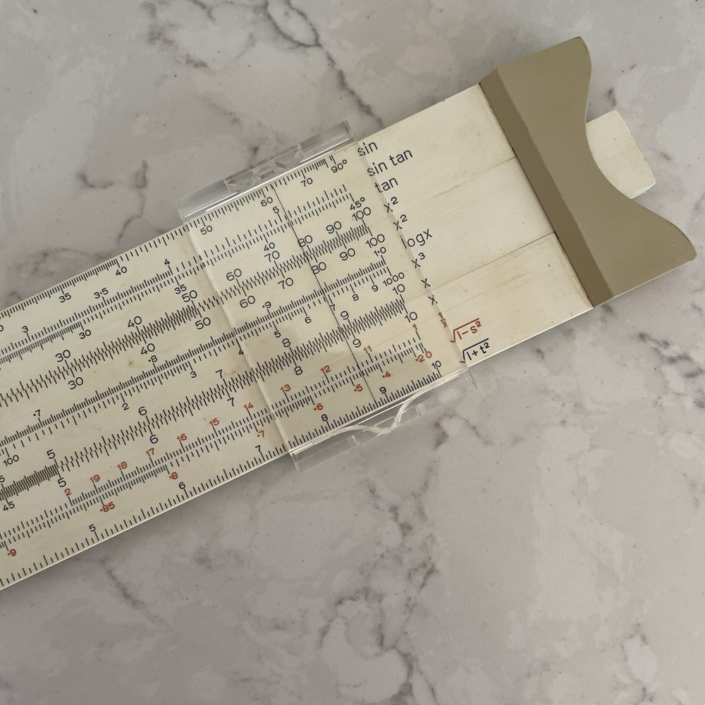 British Thornton 12" Slide Rule in Plastic 2pc Case AA 010 Comprehensive