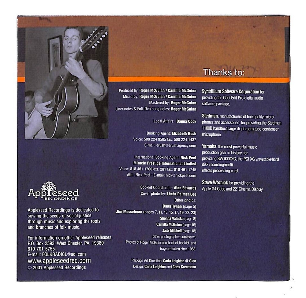 Roger McGuinn Autographed CD Cover The Byrds JSA