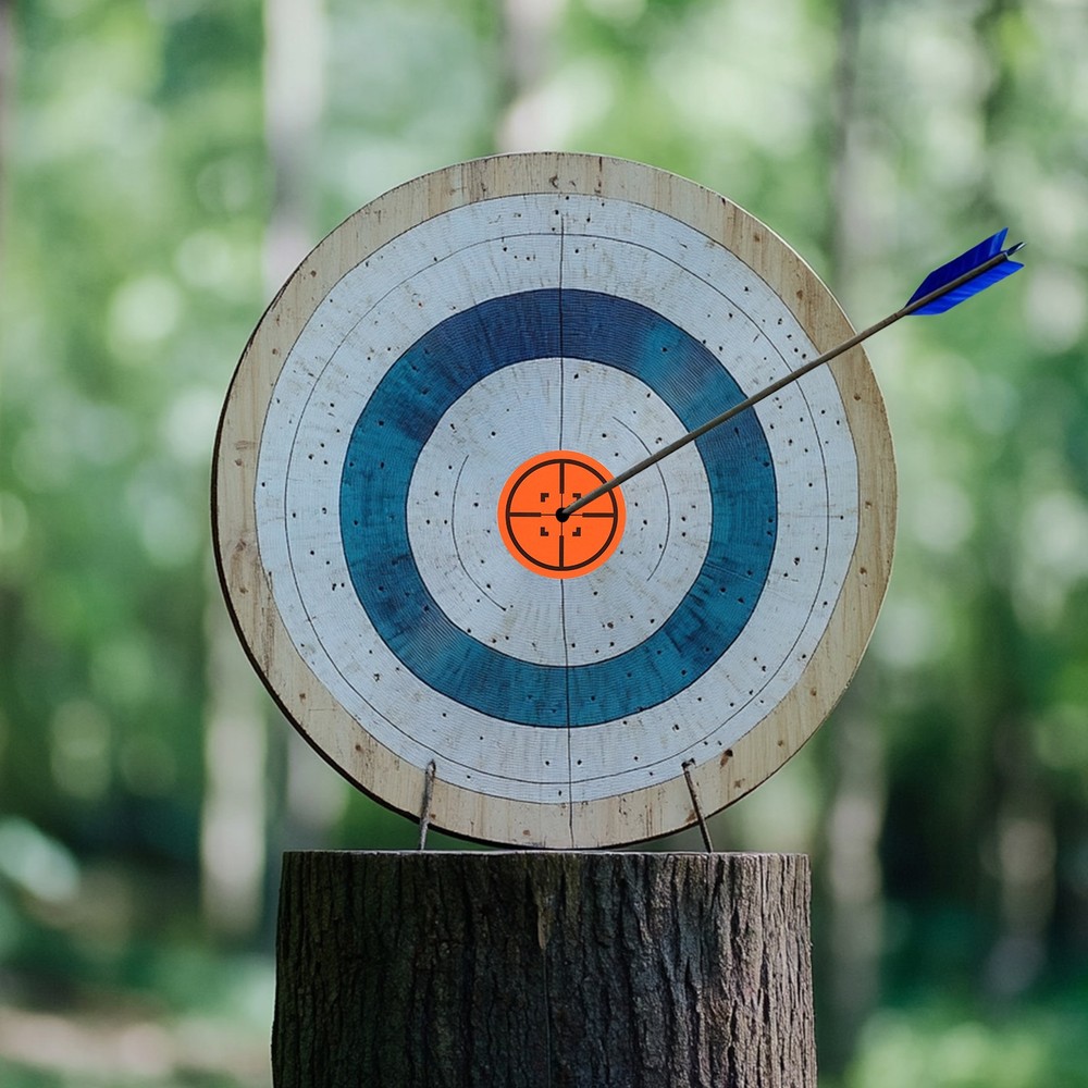 1 Roll Circle Splatter Target Stickers 3", Red/Black Style 9