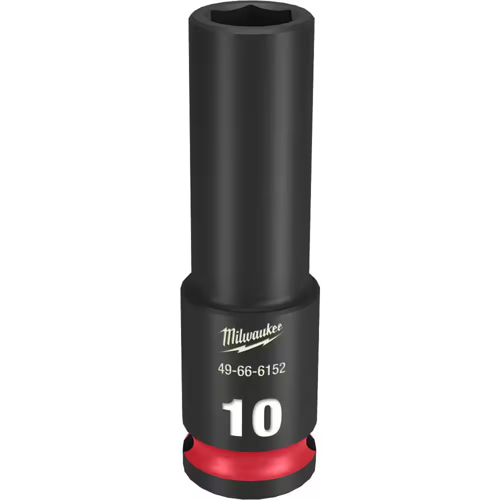 SHOCKWAVE 3/8 In. Drive 10Mm Deep 6 Point Impact Socket (1-Pack)
