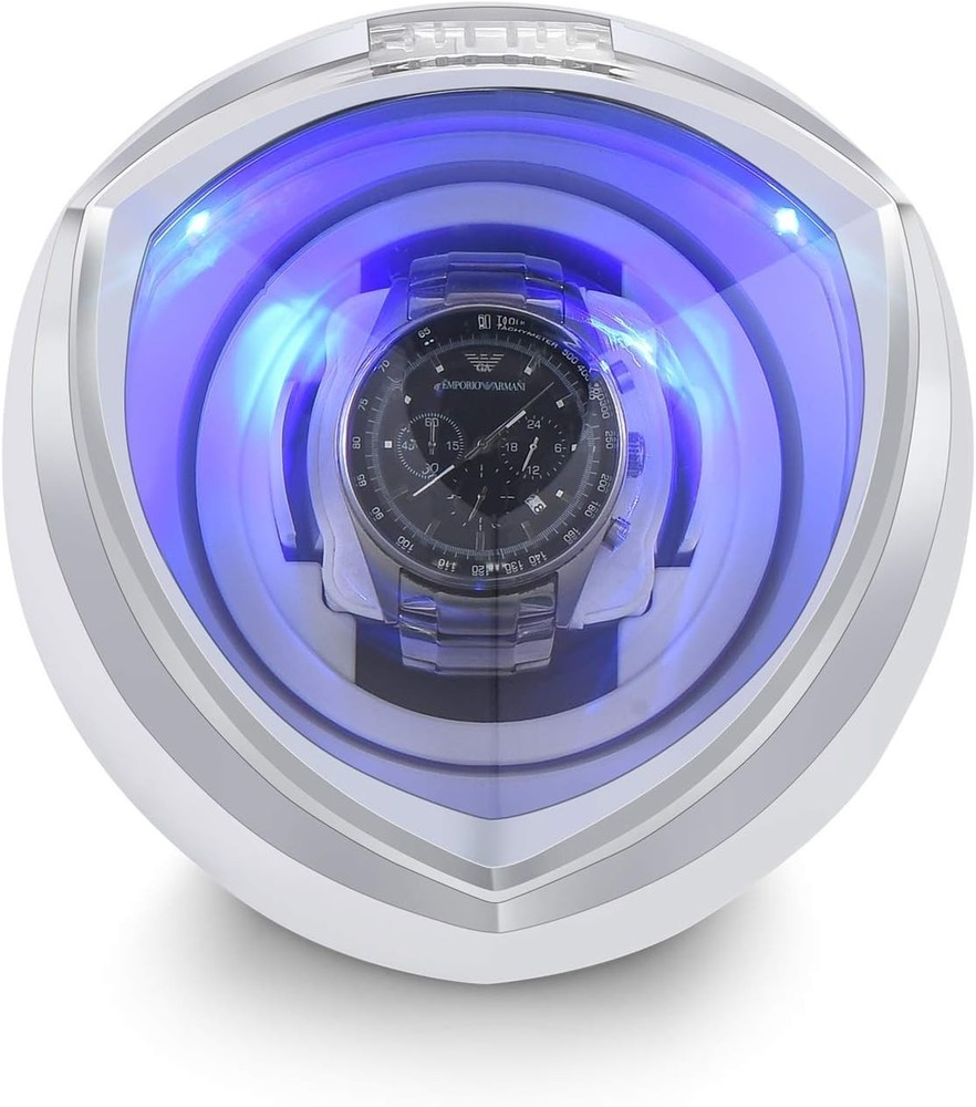 Single Automatic Watch Winder with Quiet Motor, 4 Rotation Mode Settings, Sui...