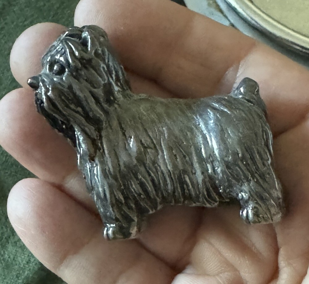 Sterling Silver Terrier Dog Figurine