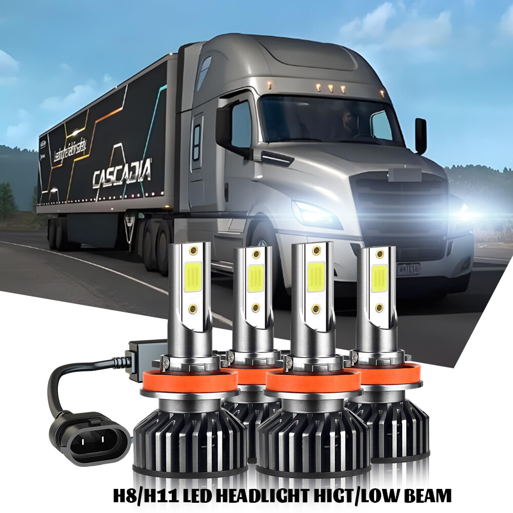 For Freightliner Cascadia 2008-2021 LED Headlight High Low Bulb Kit Super Bright