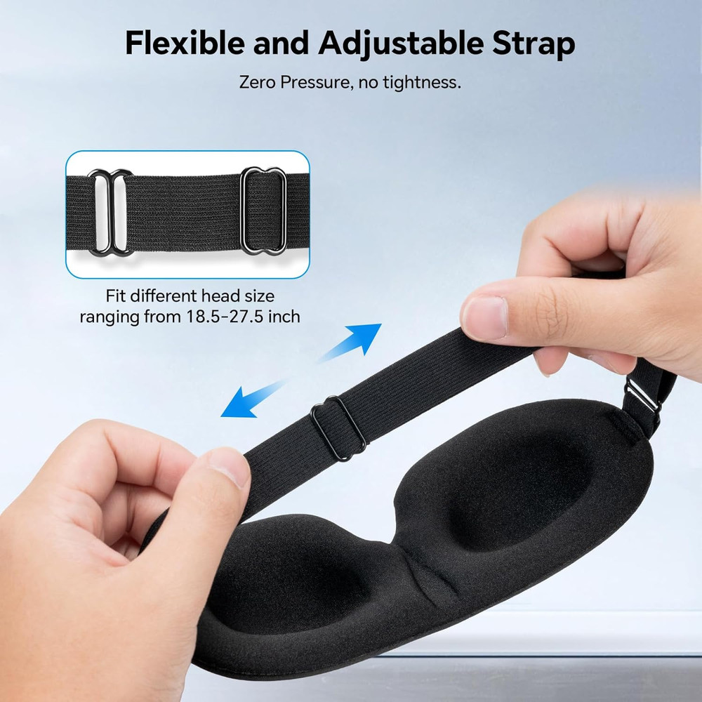 Sleep Mask for Side Sleeper 3 Pack 100% Blackout 3D Eye Mask for ...