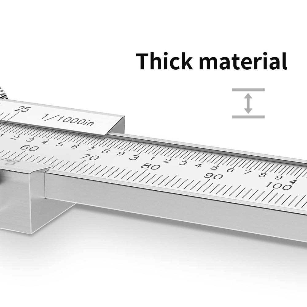 Calipers Micrometer Tool 0-12" Inch/Metric Range Resolution Slide 0-12‘’