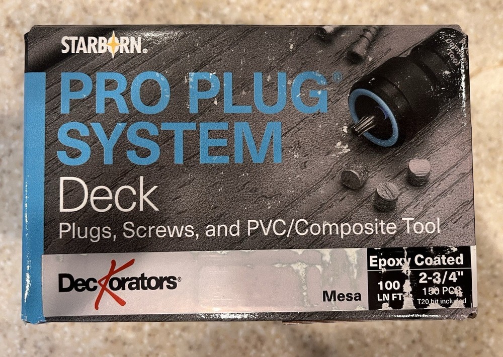 Starborn Pro Plug System Screws, plugs And Tool For Deckorators “Mesa” Decking