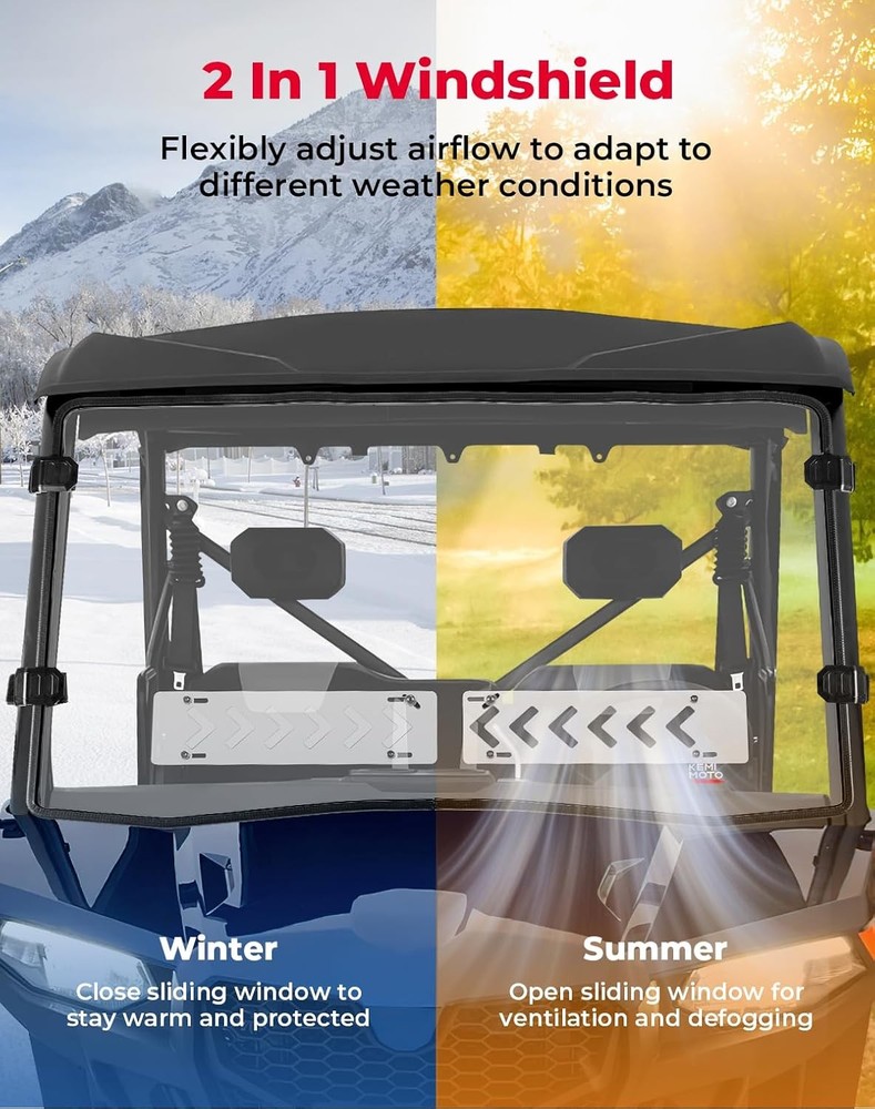 CFMOTO UFORCE 600 Windshield Vented Scratch Resistant