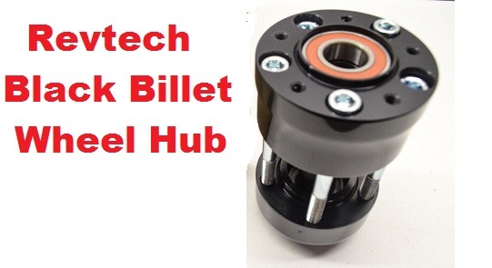 180mm   REVTECH  BLACK REAR WHEEL HUB ASSEMBLY with ABS Harley