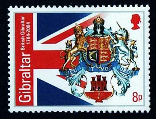GIBRALTAR 2004 TERCENTENARY SC#964 MNH FLAGS, COAT of ARMS
