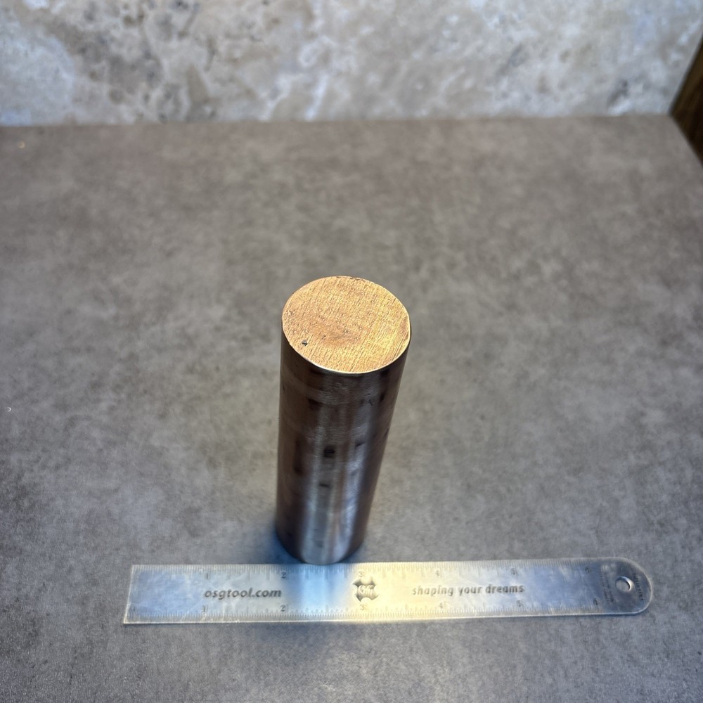 1-1/4” Diameter Copper 101 Solid Bar, 4” Long