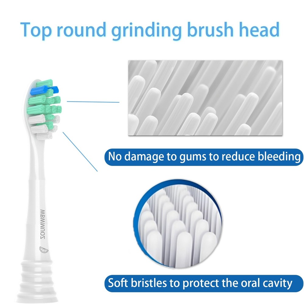 Toothbrush Replacement Heads Compatible with Philips Sonicare, 8 Pack