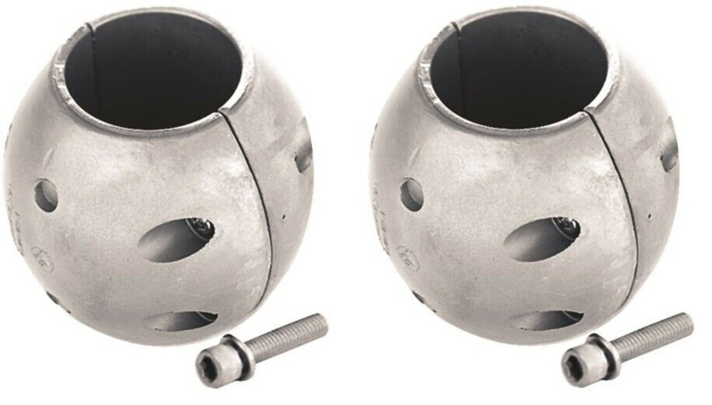 SHAFT SALTWATER ANODES 2 PACK ZINC SHAFT BARREL COLLAR MARTYR CMX09 FITS 2"